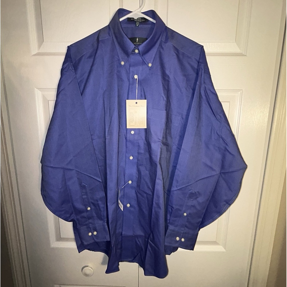 Lanesboro The Ultimate Shirt Blue Button-Down Professional 15.5 32/33 M NWT